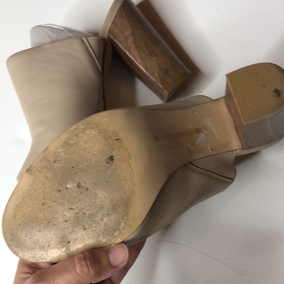 Saks Fifth Avenue Melina Block Heel Mule in Nude 9 - Picture 11 of 14